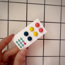 Load image into Gallery viewer, Trio of zero-waste Jesmonite earrings