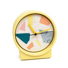 Load image into Gallery viewer, Broken Pieces Clock - yellow stand