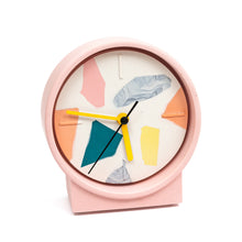 Load image into Gallery viewer, Broken Pieces Clock - pink stand