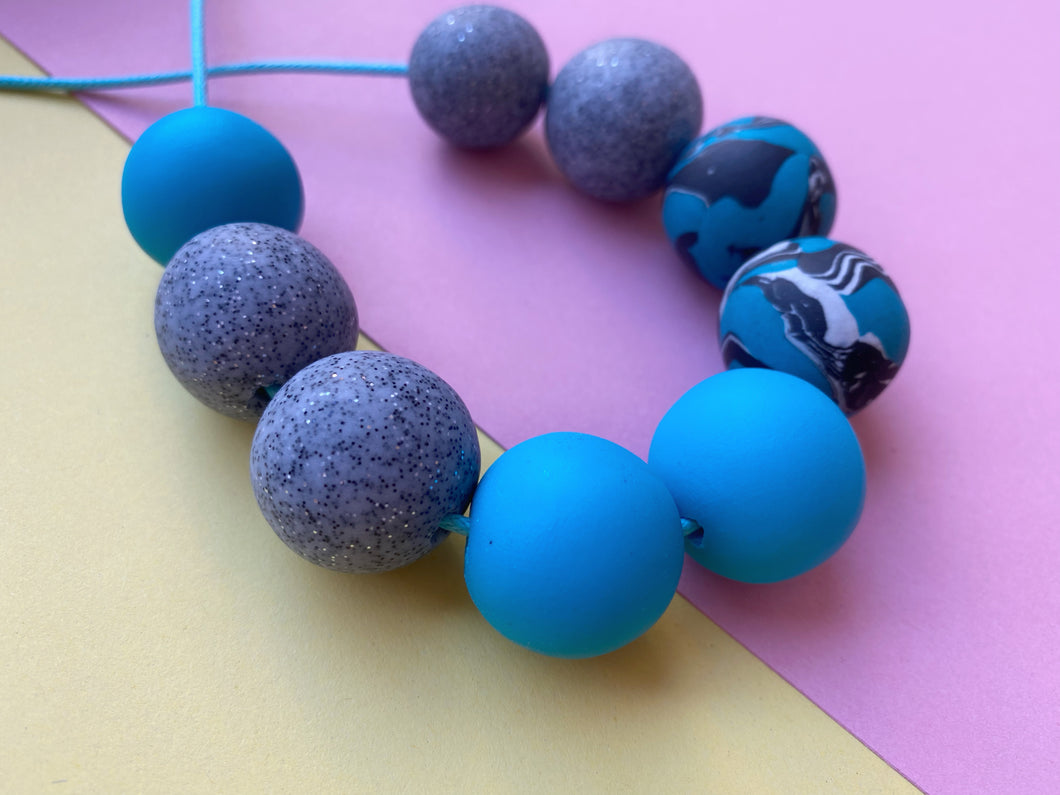 Turquoise zero waste necklace