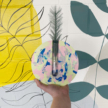 Load image into Gallery viewer, Colourful round jesmonite propagation vase