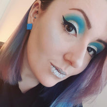 Load image into Gallery viewer, Nine Angels Blue square stud earrings