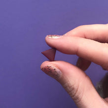 Load image into Gallery viewer, Nine Angels Burgundy triangle earrings