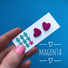 Load image into Gallery viewer, Nine Angels Heart stud earrings