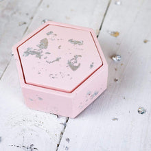 Load image into Gallery viewer, Nine Angels Hexagonal jesmonite trinket box, pastel pink with lid