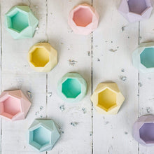 Load image into Gallery viewer, Nine Angels Jesmonite mini planters, 2 pastel lilac tiny succulent planters