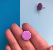 Load image into Gallery viewer, Nine Angels Lilac circle earrings