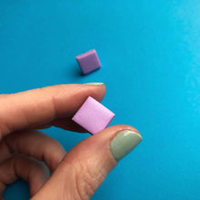 Load image into Gallery viewer, Nine Angels Lilac square earrings