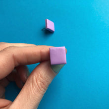 Load image into Gallery viewer, Nine Angels Lilac square earrings