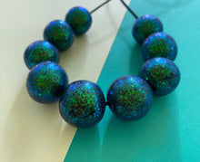 Load image into Gallery viewer, Nine Angels Mermaid green glitter sparkly necklace