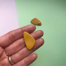 Load image into Gallery viewer, Nine Angels Mustard yellow giant stud earrings