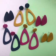 Load image into Gallery viewer, Nine Angels Mustard yellow giant stud earrings