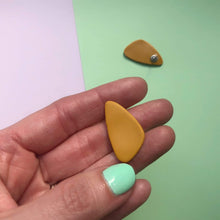 Load image into Gallery viewer, Nine Angels Mustard yellow giant stud earrings