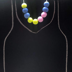 Nine Angels Neon yellow, pink & blue adjustable necklace