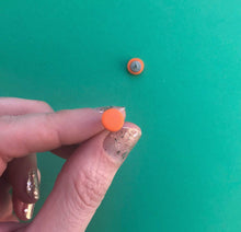 Load image into Gallery viewer, Nine Angels Orange mini-circle stud earrings