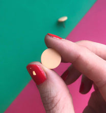 Load image into Gallery viewer, Nine Angels Peach circle polymer clay earrings