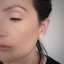 Load image into Gallery viewer, Nine Angels Peach circle polymer clay earrings