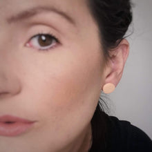 Load image into Gallery viewer, Nine Angels Peach circle polymer clay earrings