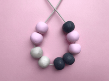 Load image into Gallery viewer, Nine Angels Pink, granite and pearl necklace