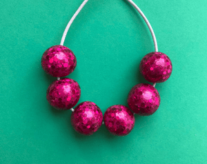 Nine Angels Pink sparkly necklace