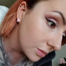 Load image into Gallery viewer, Nine Angels Pink triangle earrings