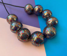 Load image into Gallery viewer, Nine Angels Rainbow glitter sparkly necklace
