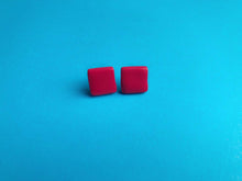 Load image into Gallery viewer, Nine Angels Red square earrings