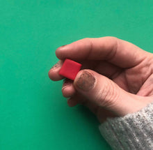 Load image into Gallery viewer, Nine Angels Red square earrings