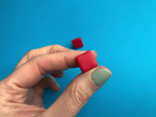 Load image into Gallery viewer, Nine Angels Red square earrings