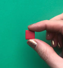 Load image into Gallery viewer, Nine Angels Red square earrings