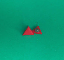 Load image into Gallery viewer, Nine Angels Red triangle earrings