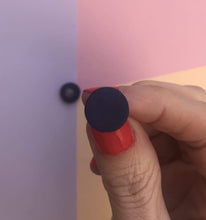 Load image into Gallery viewer, Nine Angels Simple navy circle stud earrings