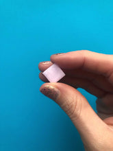 Load image into Gallery viewer, Nine Angels Square pastel pink earrings