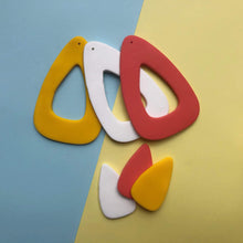 Load image into Gallery viewer, Nine Angels Sunshine yellow giant triangle stud earrings