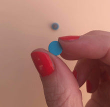 Load image into Gallery viewer, Nine Angels Turquoise clay mini-circle earrings