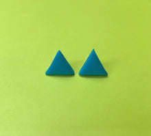 Load image into Gallery viewer, Nine Angels Turquoise triangle earrings