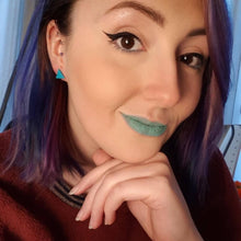 Load image into Gallery viewer, Nine Angels Turquoise triangle earrings