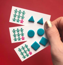 Load image into Gallery viewer, Nine Angels Turquoise triangle earrings