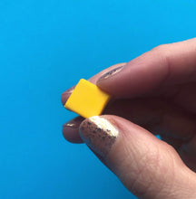 Load image into Gallery viewer, Nine Angels Yellow square earrings