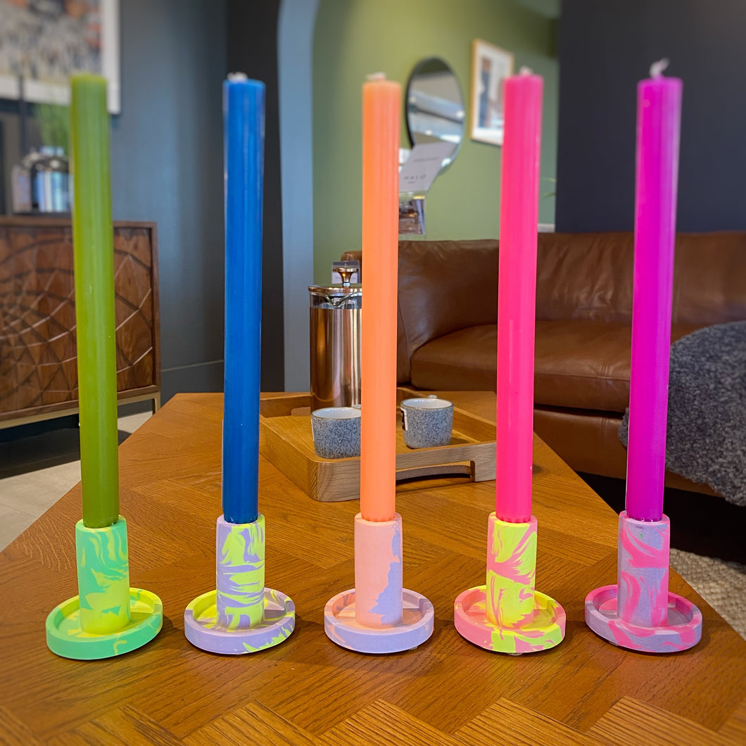 Neon candle holders - set of 3 S/M/L