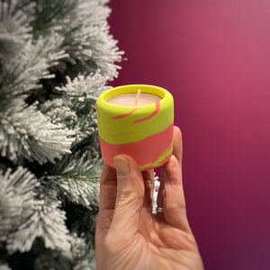 Neon tea light holders - set of 2