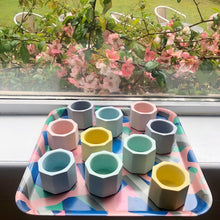 Load image into Gallery viewer, Pastel octagon planter/tea light holder - 5 COLOURS