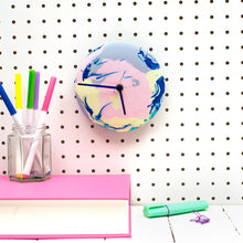 Load image into Gallery viewer, Wall clock - marbled, white hands