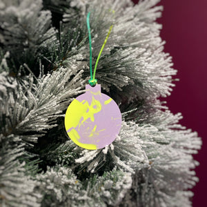 Neon Christmas tree bauble