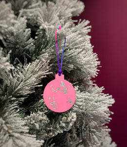 Neon Christmas tree bauble