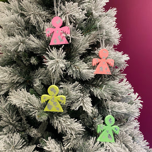 Neon Angel tree decoration