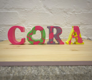 Neon Jesmonite letters - Pick your colours!