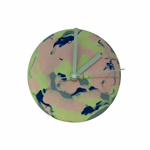 Wall clock - marbled, white hands