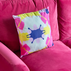 Large multi-coloured cushion cover