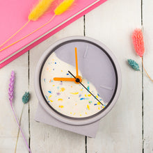 Load image into Gallery viewer, Lilac Terrazzo Jesmonite Clock